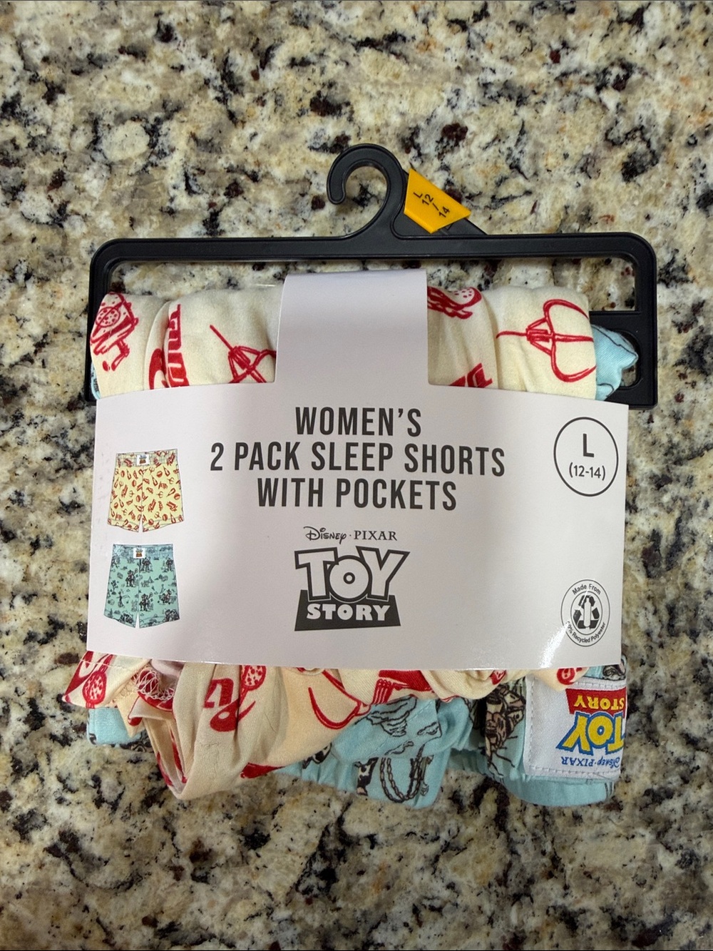 Disney Toy Story Women's 2-Pack Sleep Shorts in Cream & Light Blue